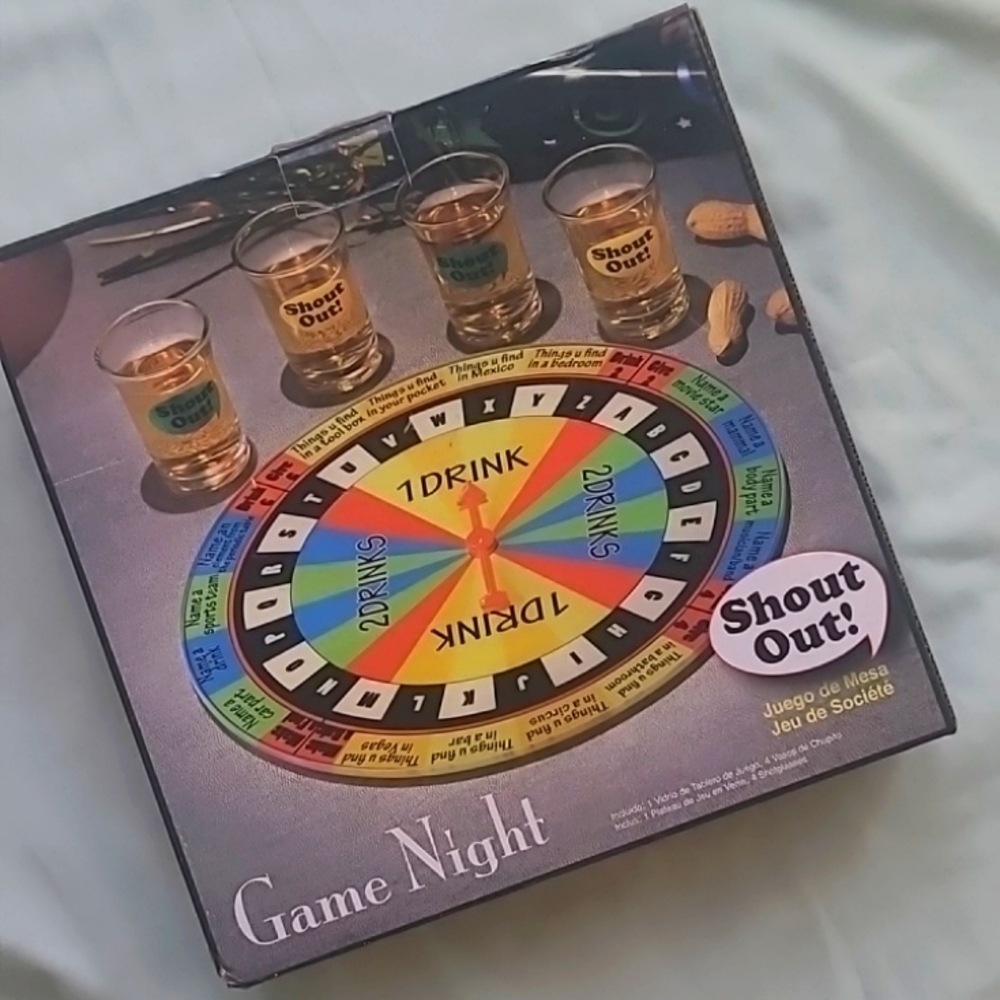 Adult "shot out" drinking glass board game NWT [1094]